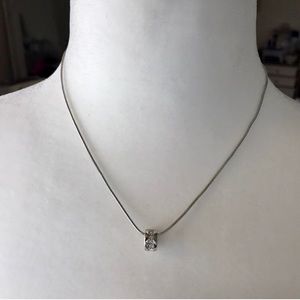 NWOT Swarovski circle necklace with diamonds